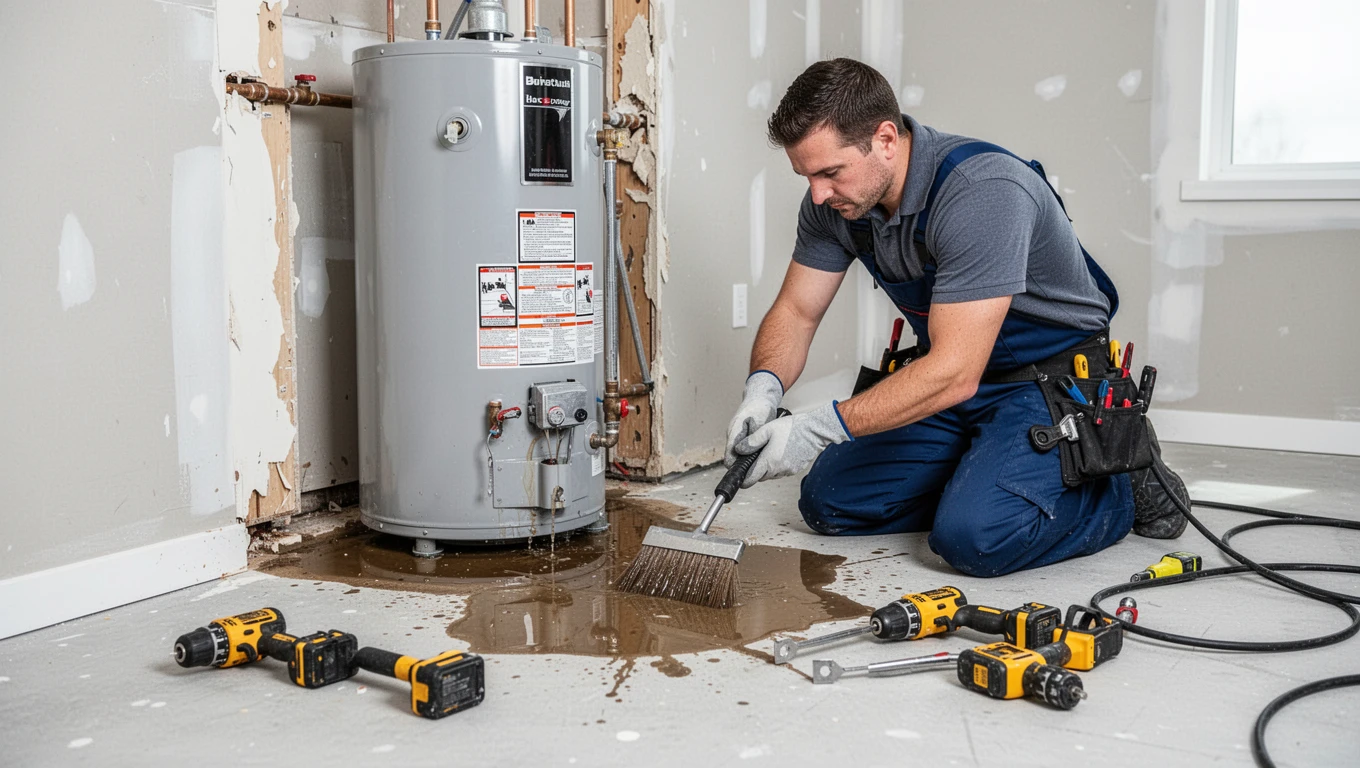 Water Heater Leak Cleanup